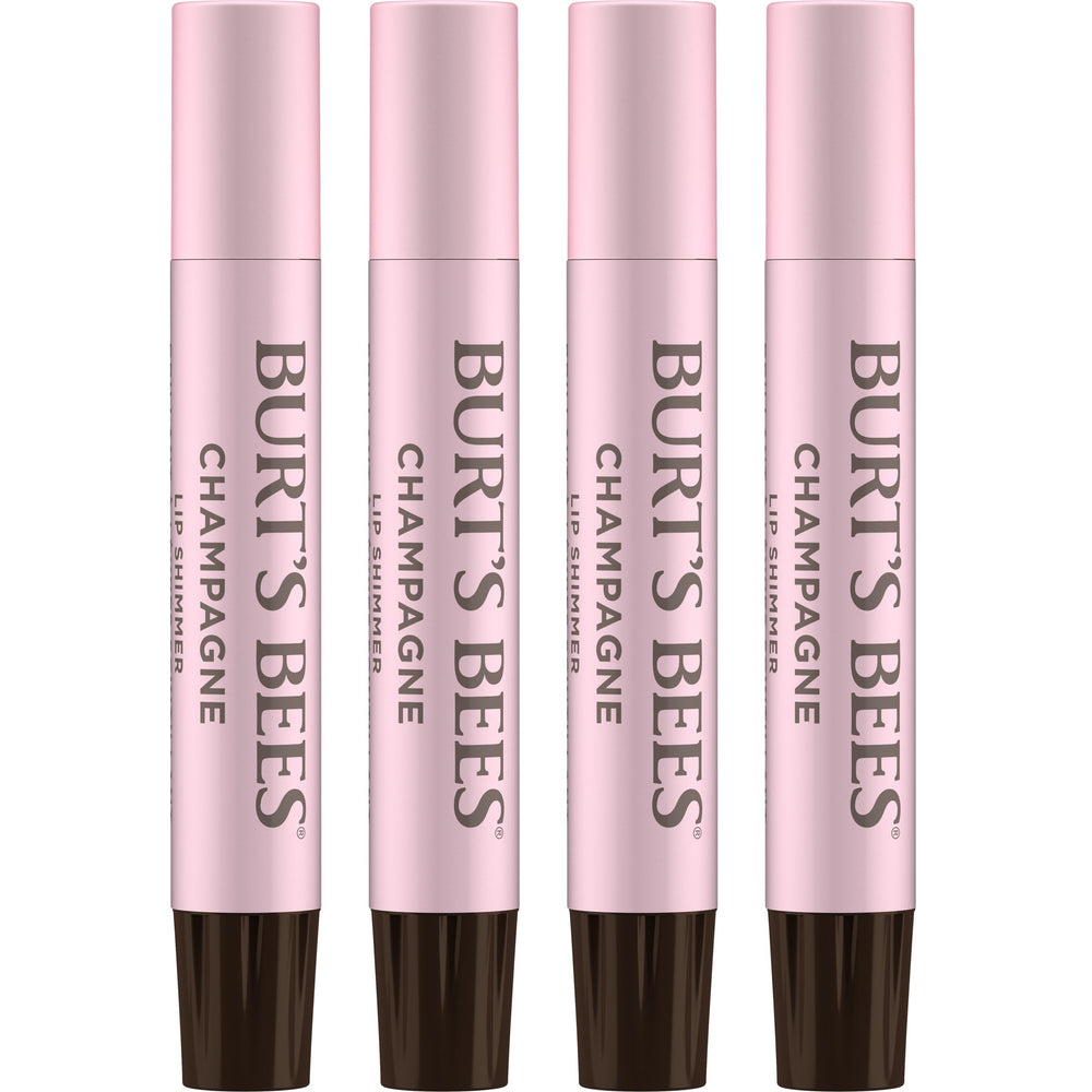 Burt's Bees Shimmer Lip Tint Champagne packaging for easy on-the-go hydration.