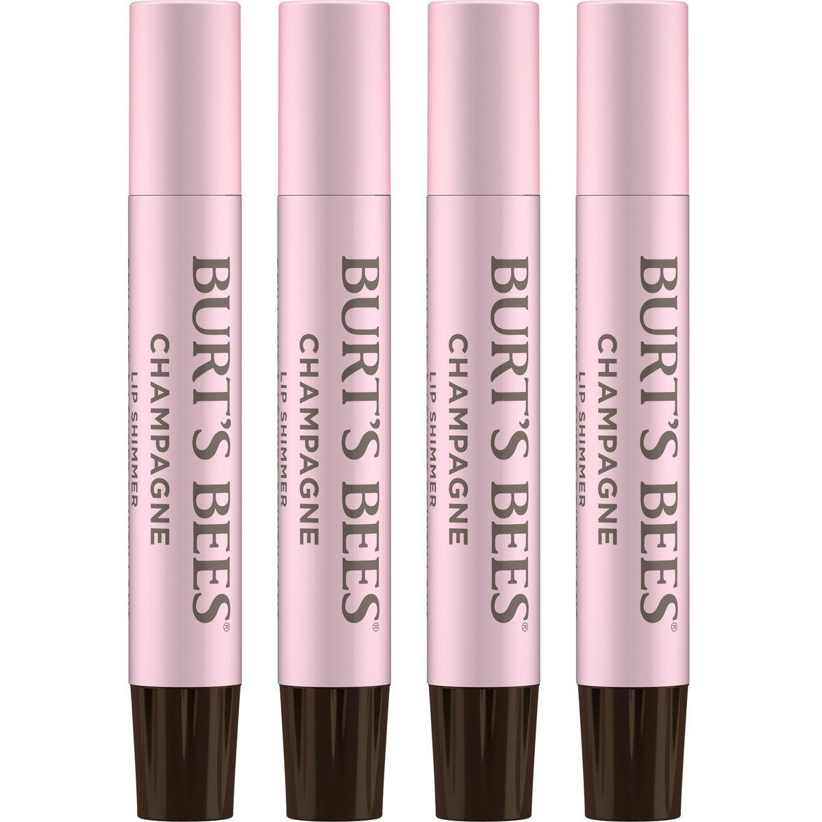 Burt's Bees Shimmer Lip Tint Champagne packaging for easy on-the-go hydration.