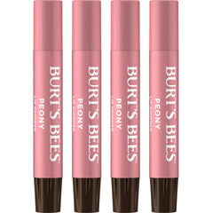 Burt's Bees Lip Shimmer Peony tube with rosy pink glow and moisture boost