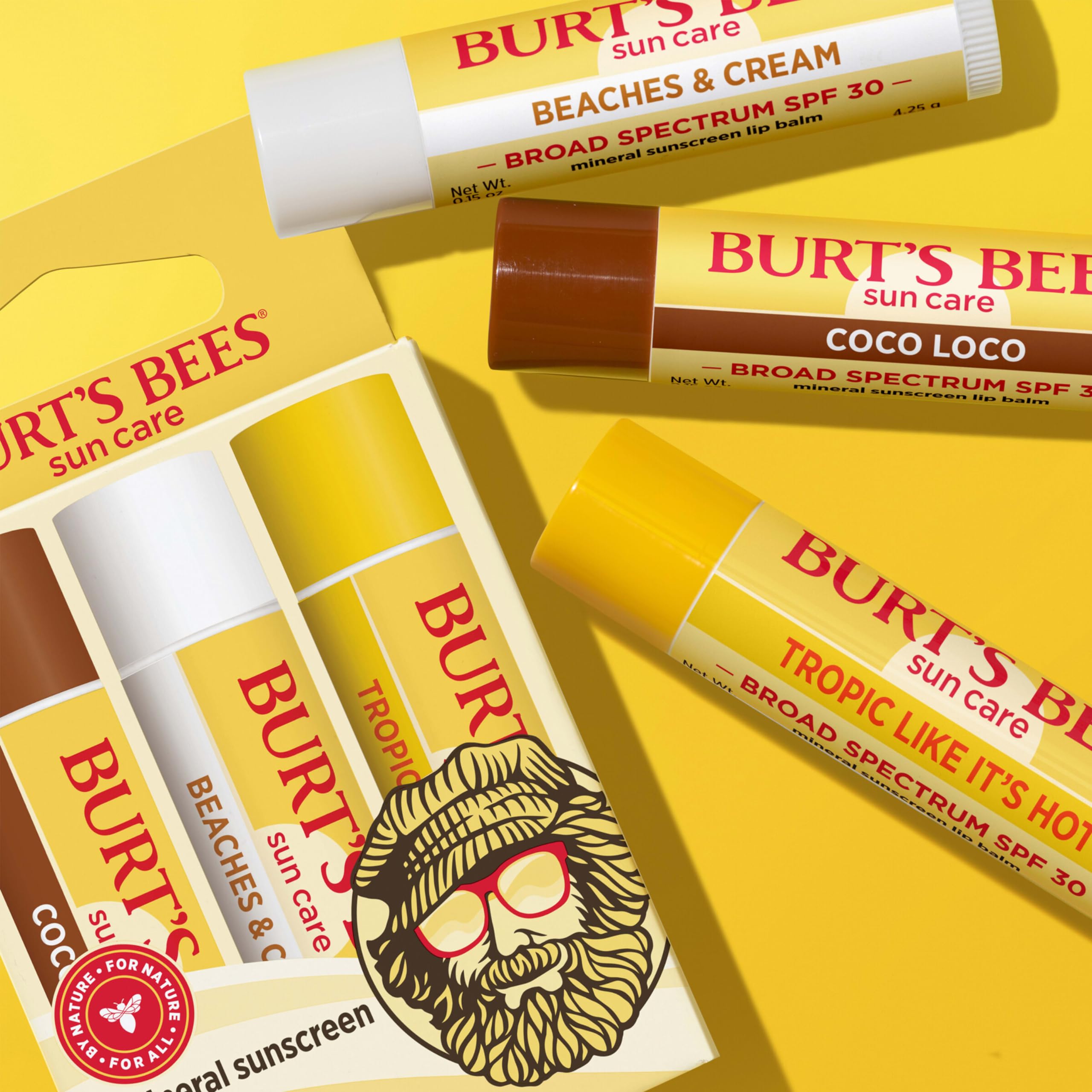 Burt's Bees lip balm in natural origin formula with clean ingredients