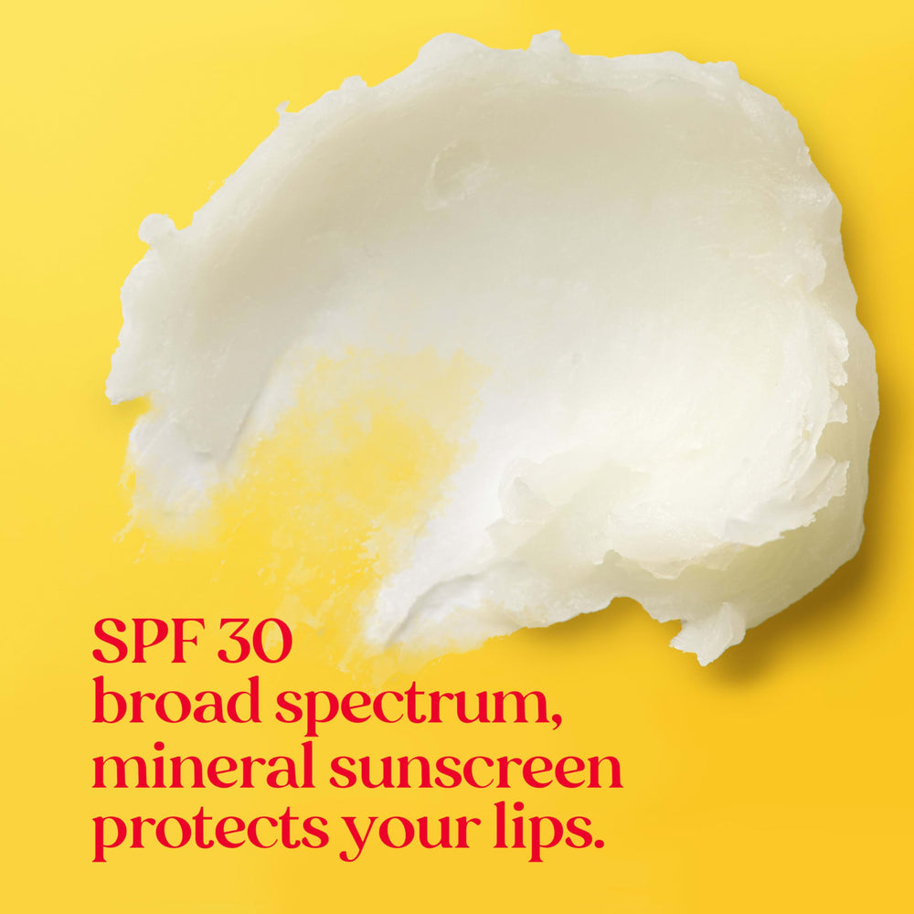 Burt's Bees Tropic Like It’s Hot lip balm tube provides sun protection and tropical scent