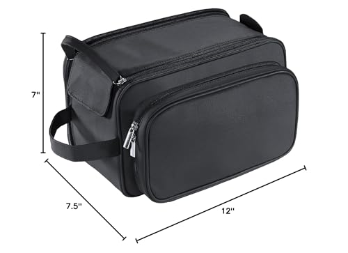 Buruis toiletry bag interior compartments with elastic straps keep bottles upright