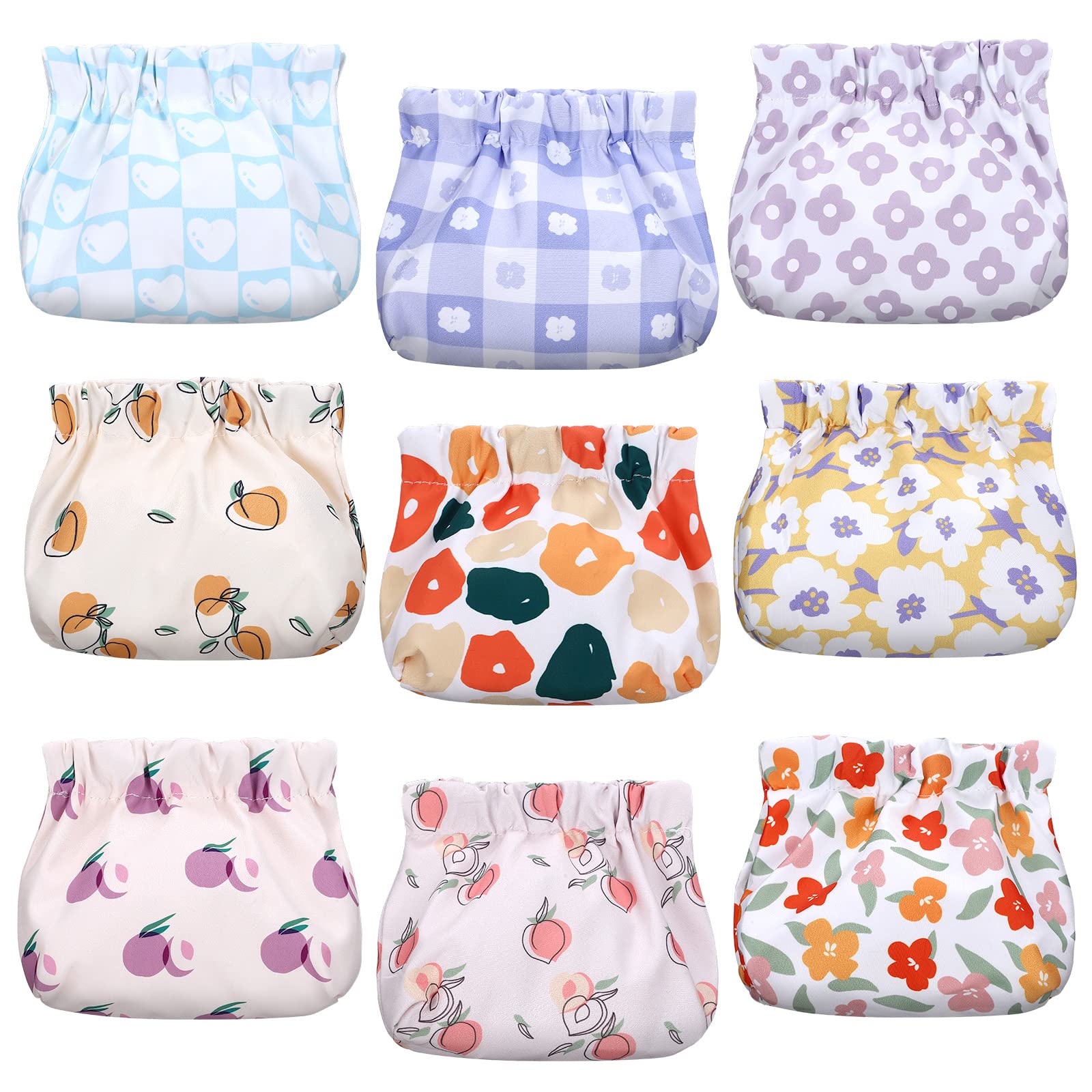 Buryeah mini makeup bag floral pattern keeps cosmetics organized on the go.