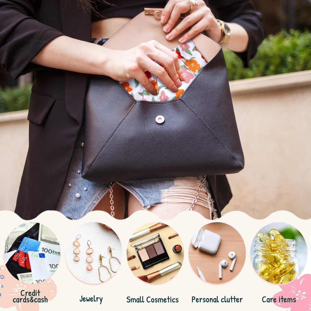 Buryeah mini makeup bag waterproof material protects contents from spills.