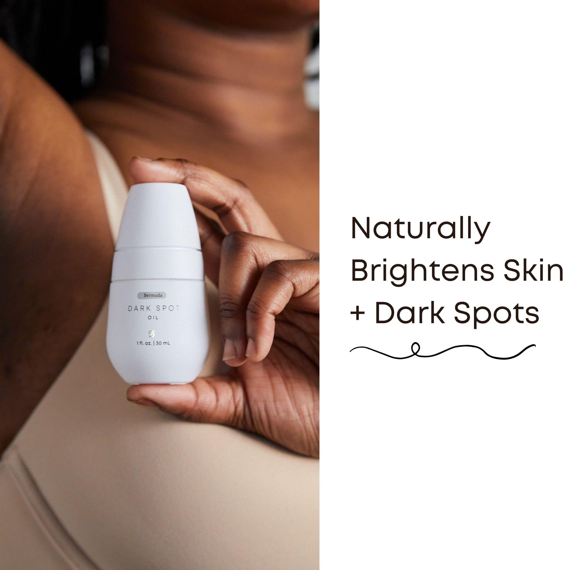 Bushbalm Bermuda Oil application scene shows soothing drops for post-shave relief.
