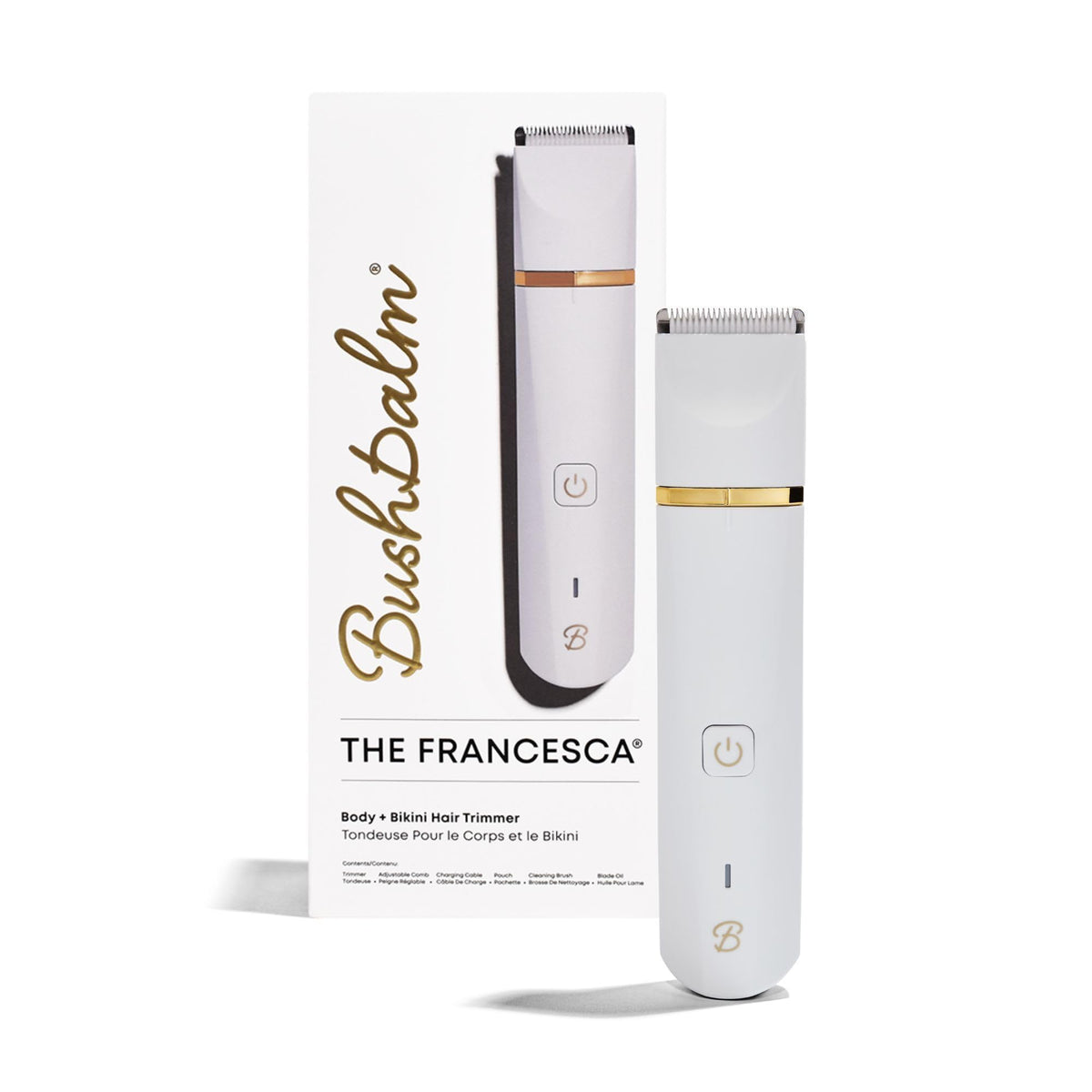 Bushbalm Francesca Trimmer waterproof for shower use and bikini grooming.