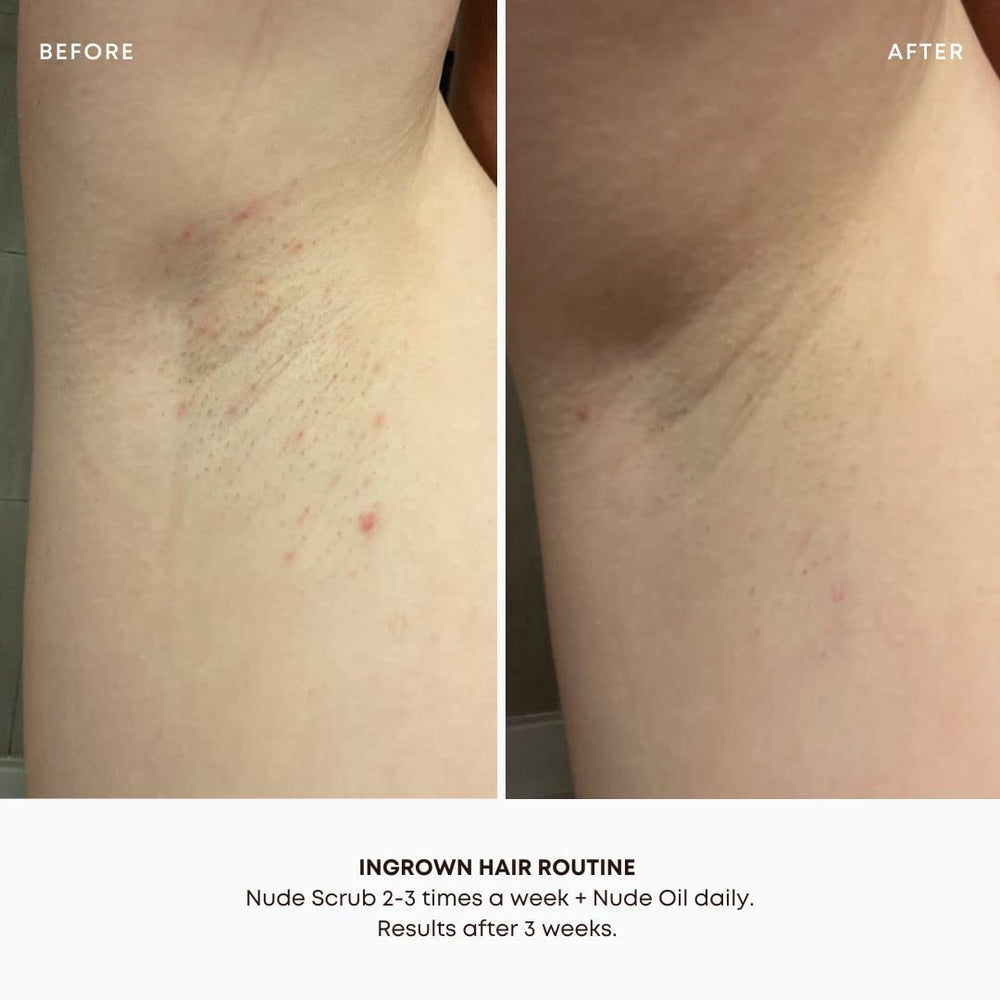 Bushbalm Nude Exfoliating Scrub texture close-up highlights gentle exfoliation