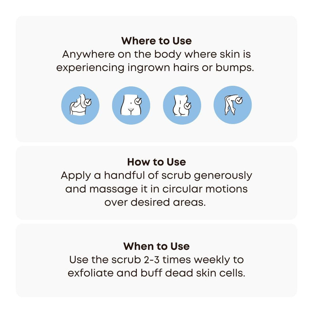 Bushbalm Nude Scrub on shower shelf signals vegan skincare choice.
