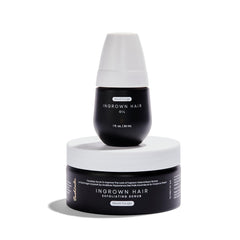 Bushbalm Sweet Escape ingrown hair oil bottle shows hydrating formula for post-removal care.