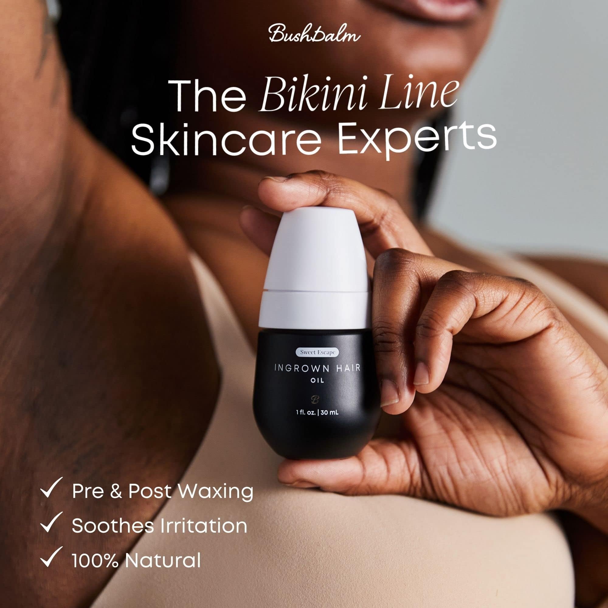 Bushbalm Sweet Escape Oil packaging and 30 ml size.