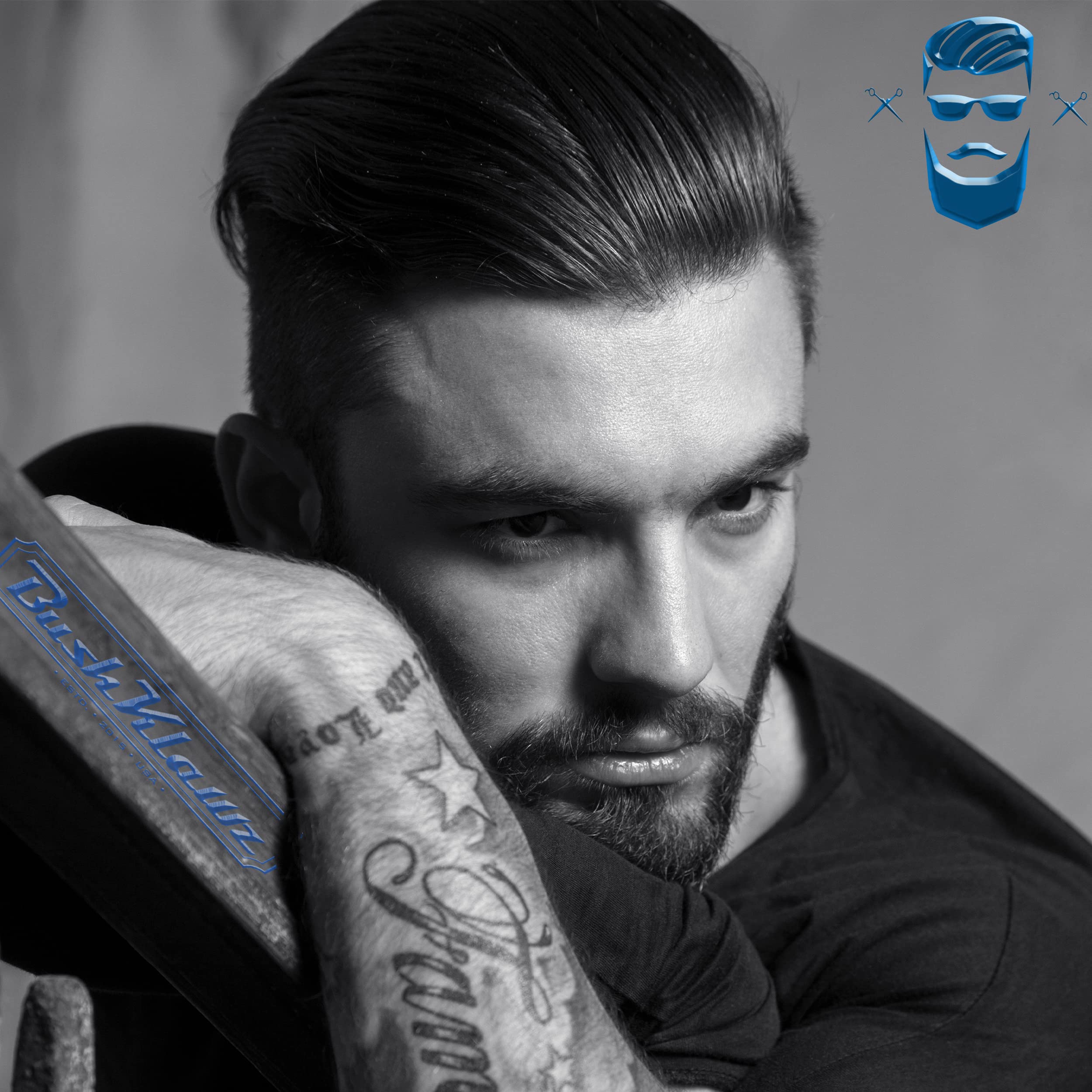 BushKlawz Barber shop experience display suggests a professional grooming routine