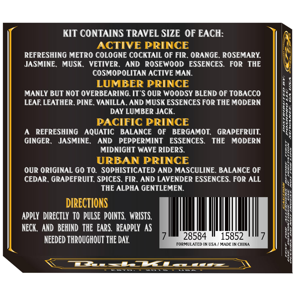 BushKlawz Pacific Prince solid cologne stick with ocean-inspired scent