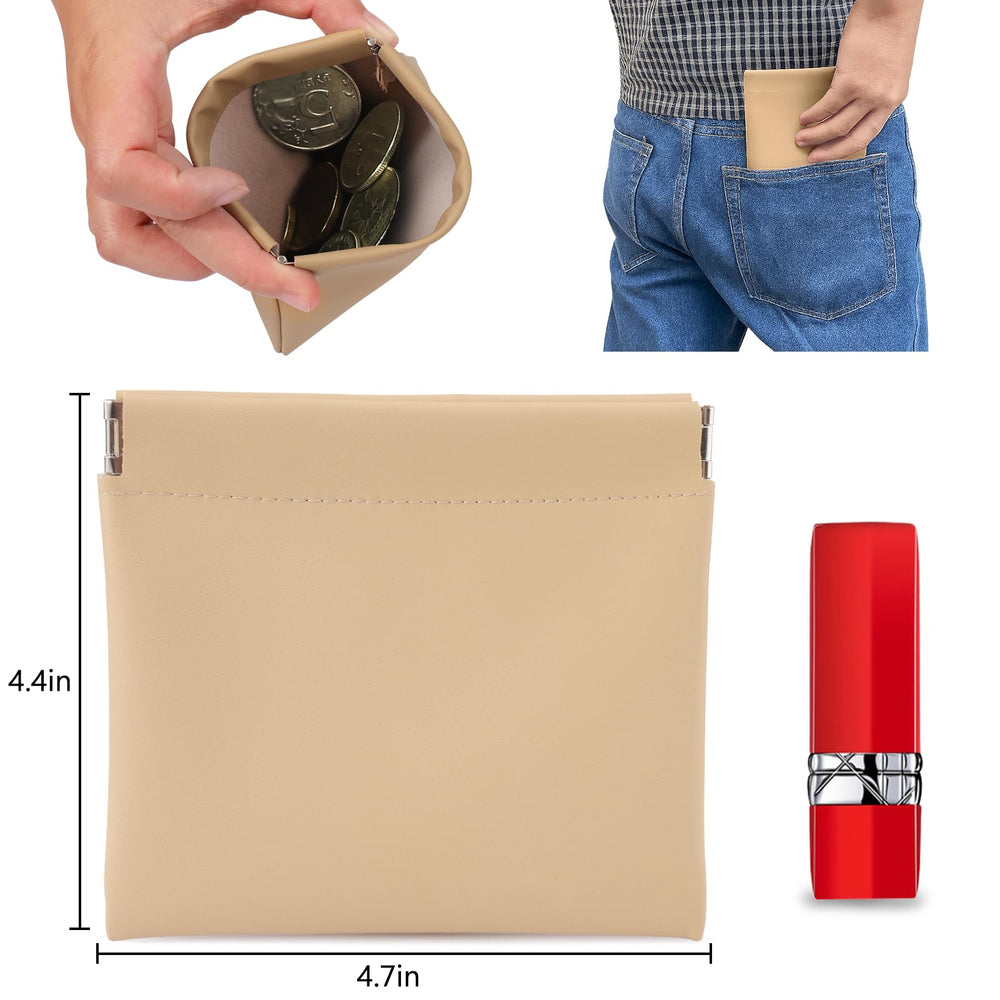 BUSOHA leather PU pouch waterproof surface protects cosmetics on the go.