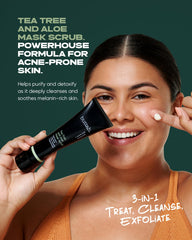 Buttah Tea Tree Kaolin Clay Purify Face Mask close-up highlights oil absorption and detoxifying action.