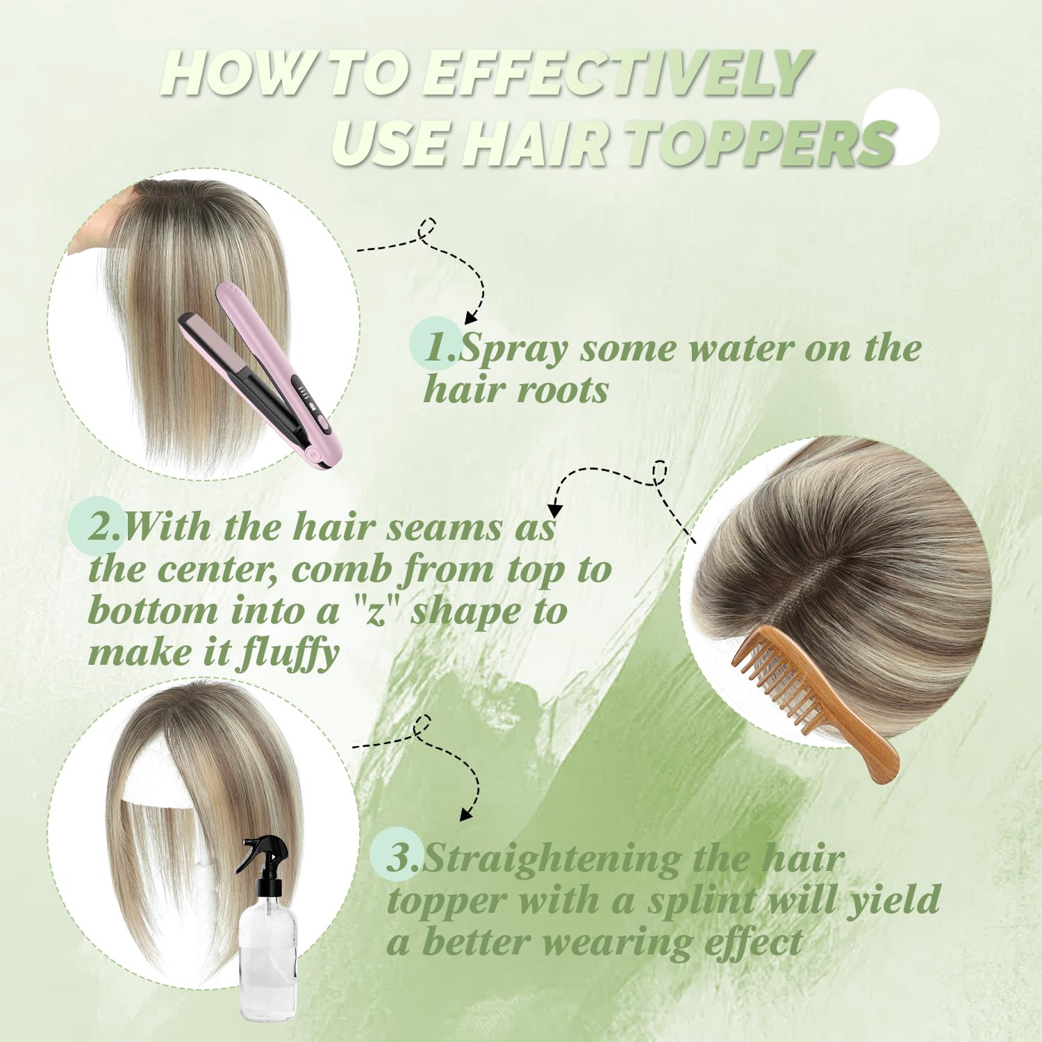 Butyway hair toppers ombre light brown with blonde blend for seamless color matching.