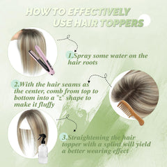 Butyway hair toppers ombre light brown with blonde blend for seamless color matching.