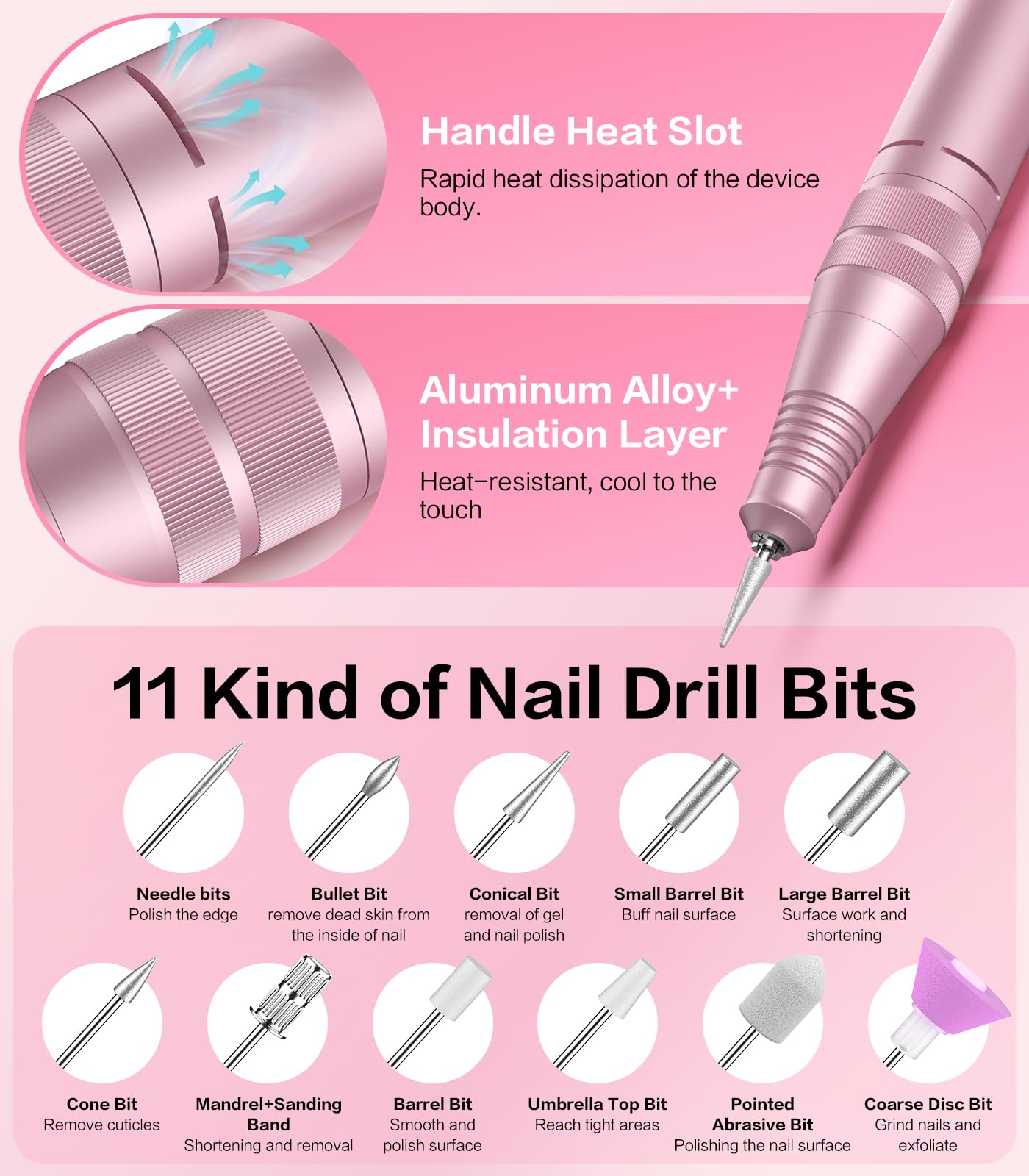 Buways 11-bit set includes buffing, shaping, polishing and skin prep bits