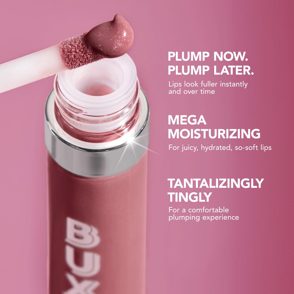 Buxom cruelty-free label on packaging for ethical lip care