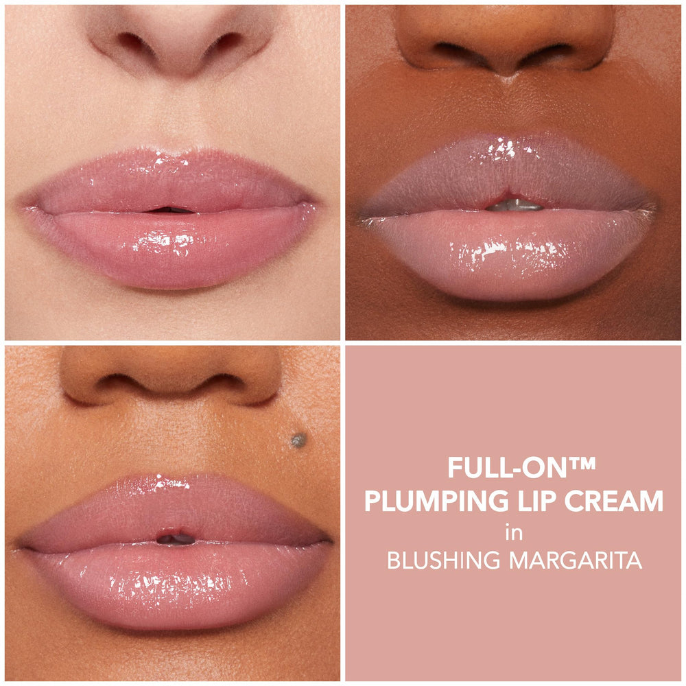 Buxom Full-On Plumping Lip Cream Blushing Margarita applicator swipe delivering smooth color