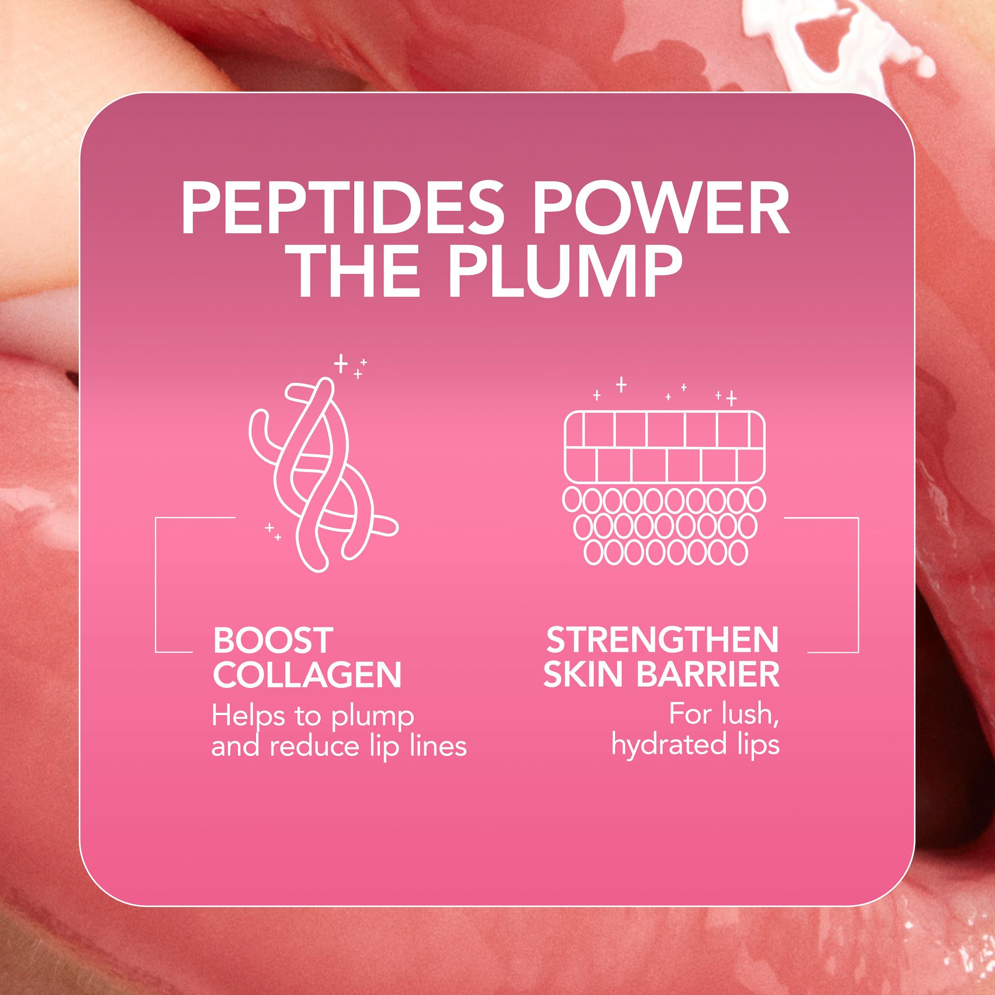 Buxom Full-On Plumping Lip Cream Blushing Margarita worn as a top coat for layered color