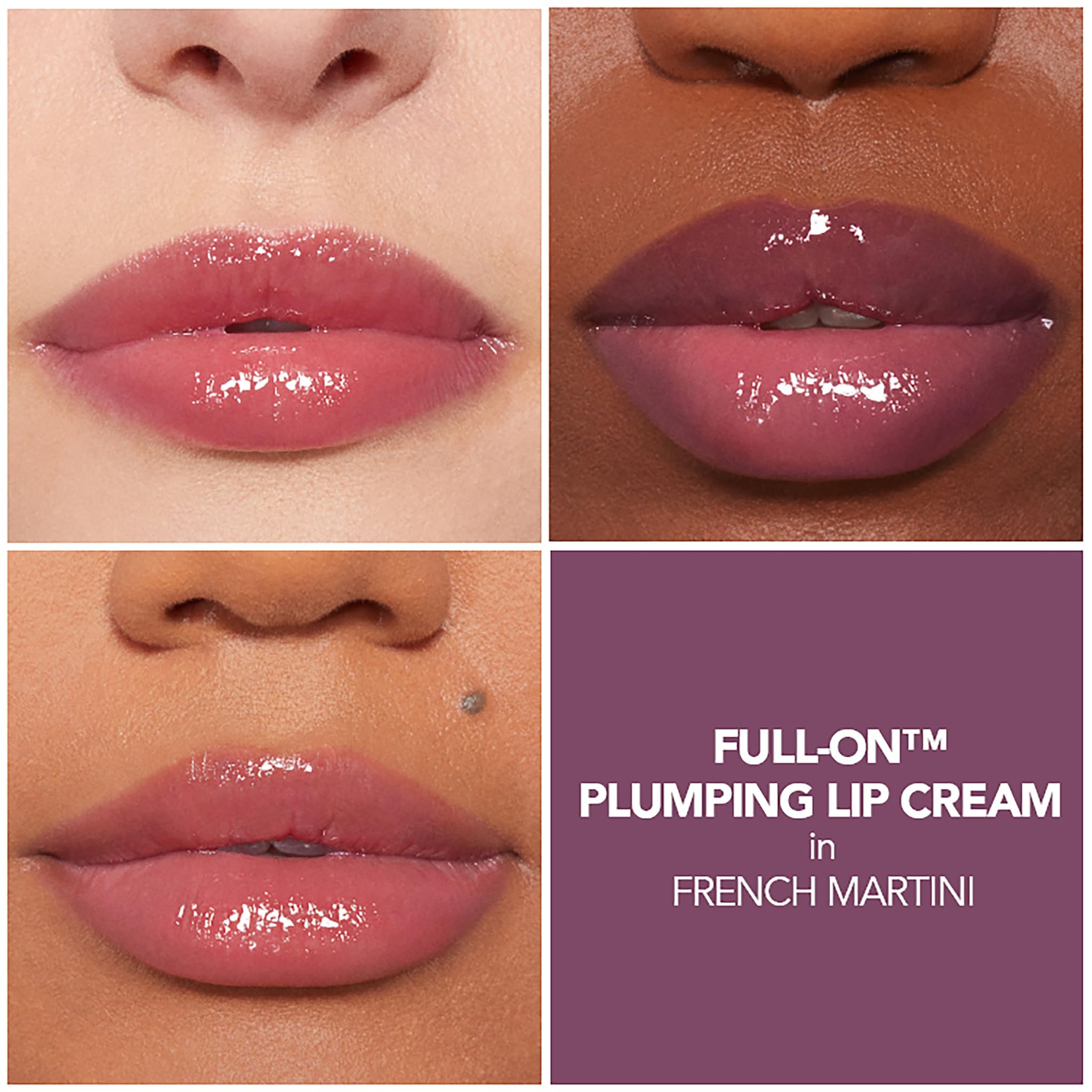 Buxom French Martini applicator close-up highlights precise, weightless glide for everyday lips.