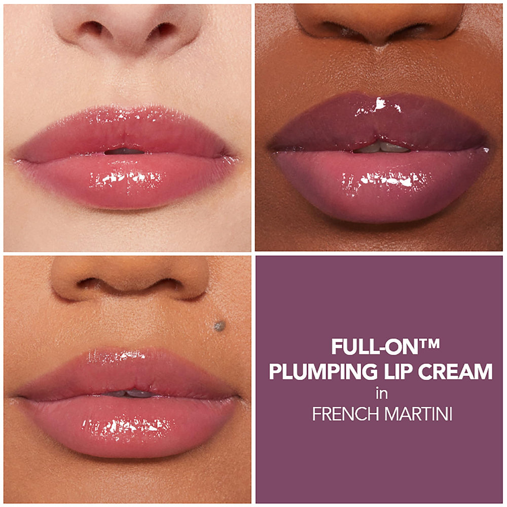 Buxom French Martini applicator close-up highlights precise, weightless glide for everyday lips.