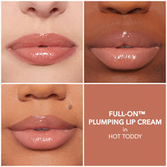 BUXOM Full-On Lip Cream Hot Toddy tingling wand close-up highlighting a refreshing sensation.