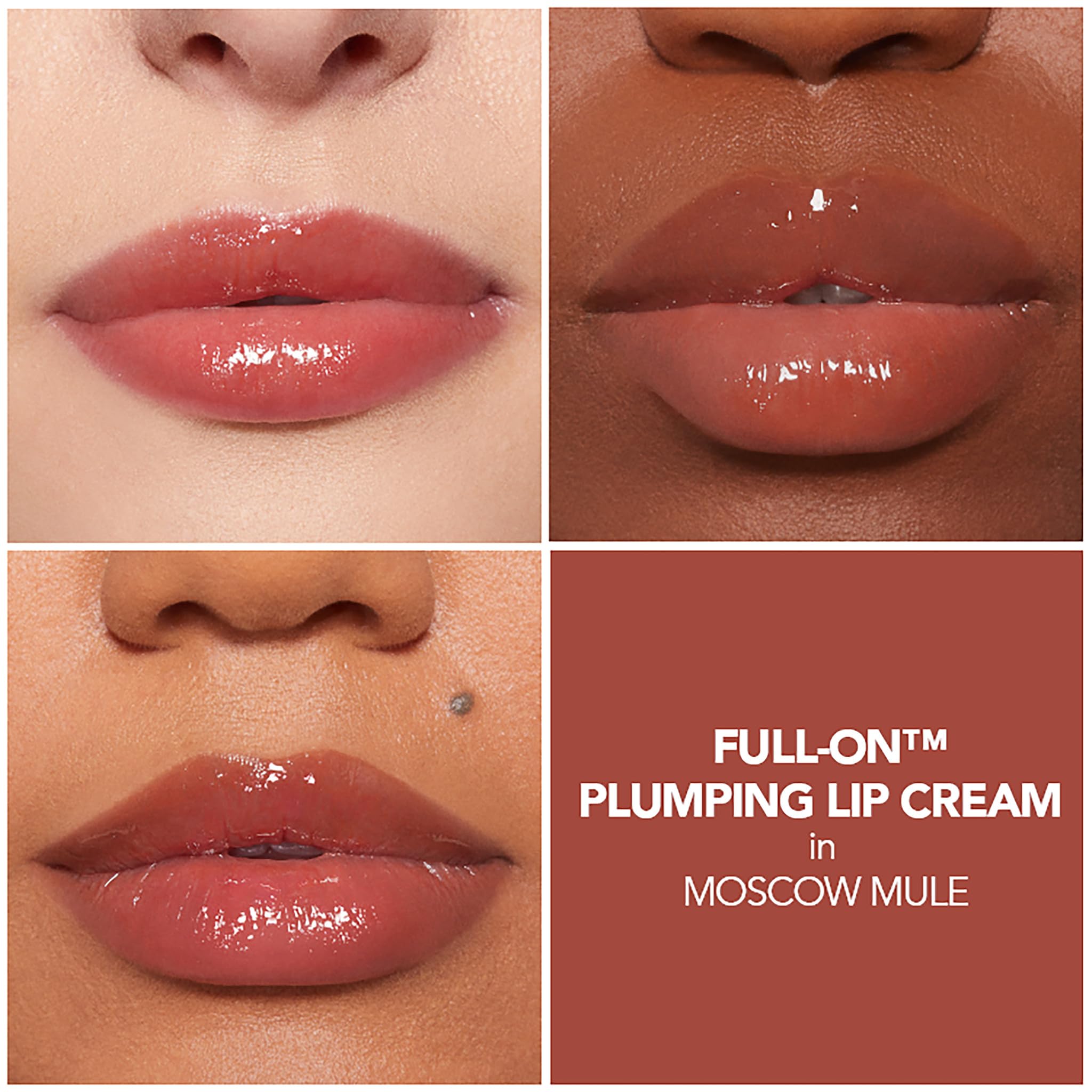 Buxom Moscow Mule swatch reveals creamy, shimmer-free color for a natural look