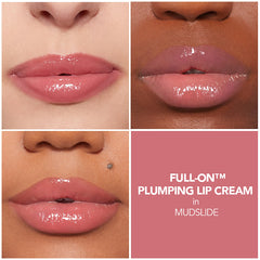 Buxom Full-On Lip Cream Mudslide swatch reveals creamy color and tingling.