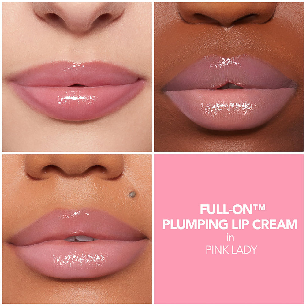 Buxom Full-On Pink Lady outer packaging highlighting cruelty-free formula.