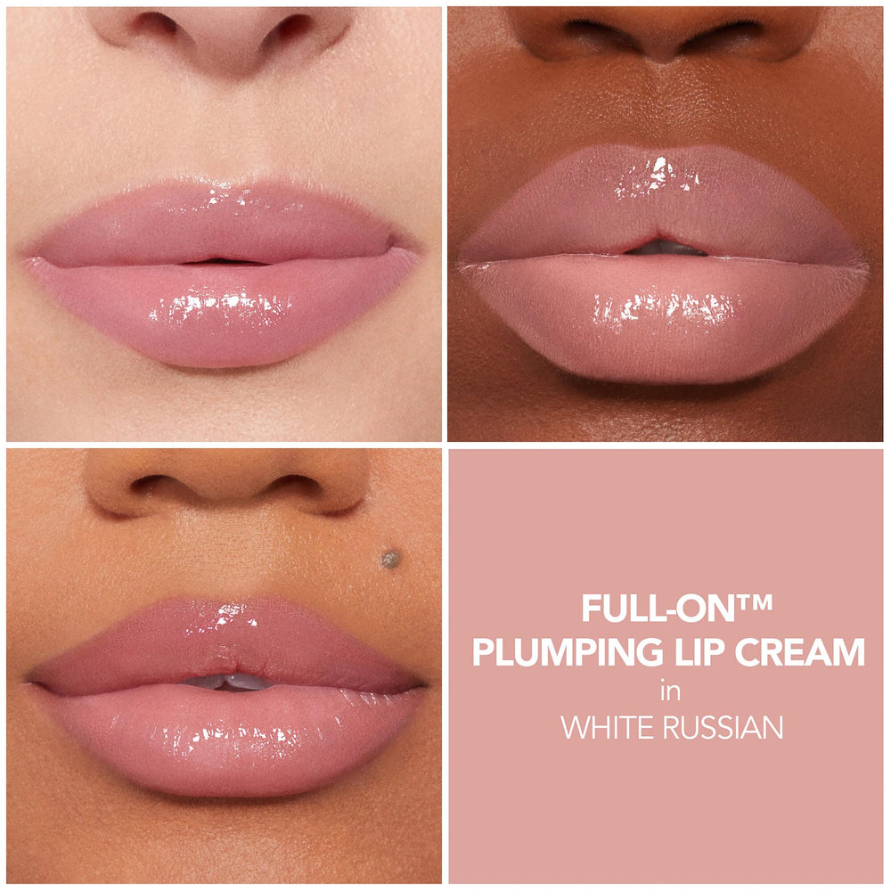 BUXOM White Russian mini swatch reveals creamy color with no shimmer.