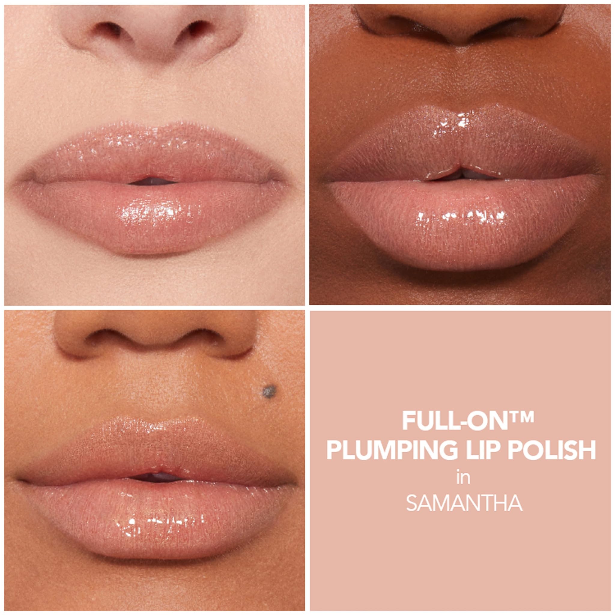 Buxom Samantha lip polish application image demonstrates smooth, precise glide for one-swipe color