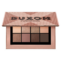 BUXOM Iconic Nudes palette open showing versatile day-to-night shades for all skin tones.