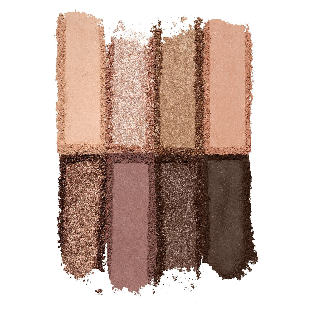 BUXOM Iconic Nudes swatches display matte, satin, and shimmer finishes for varied looks.