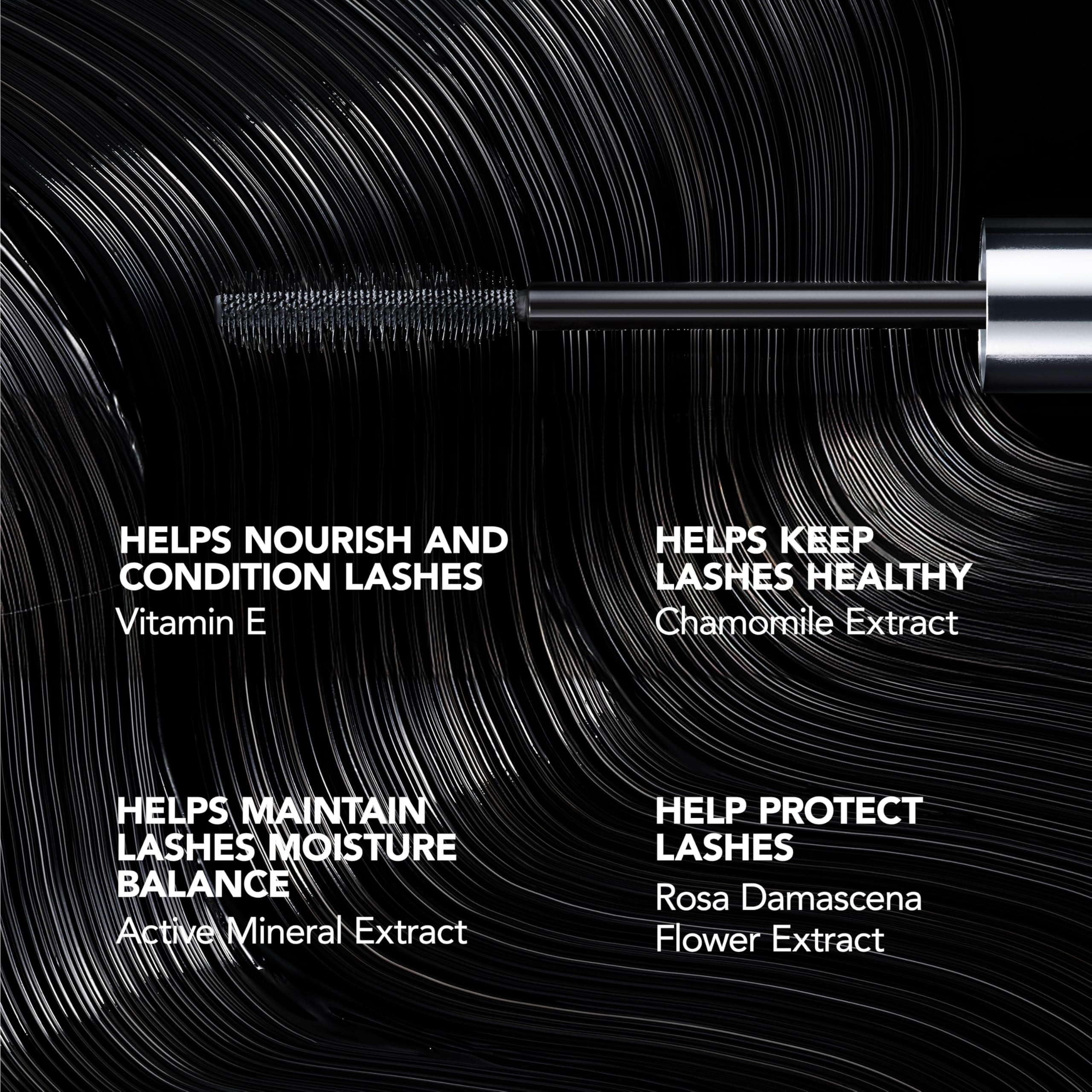 BUXOM Lash Volumizing Mascara rich black pigments for bold, glossy lashes.