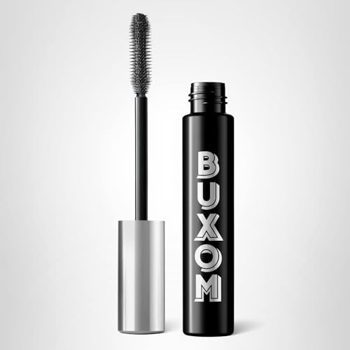 BUXOM Lash Volumizing Mascara full-lashes-closeup shows dramatic, comfortable wear