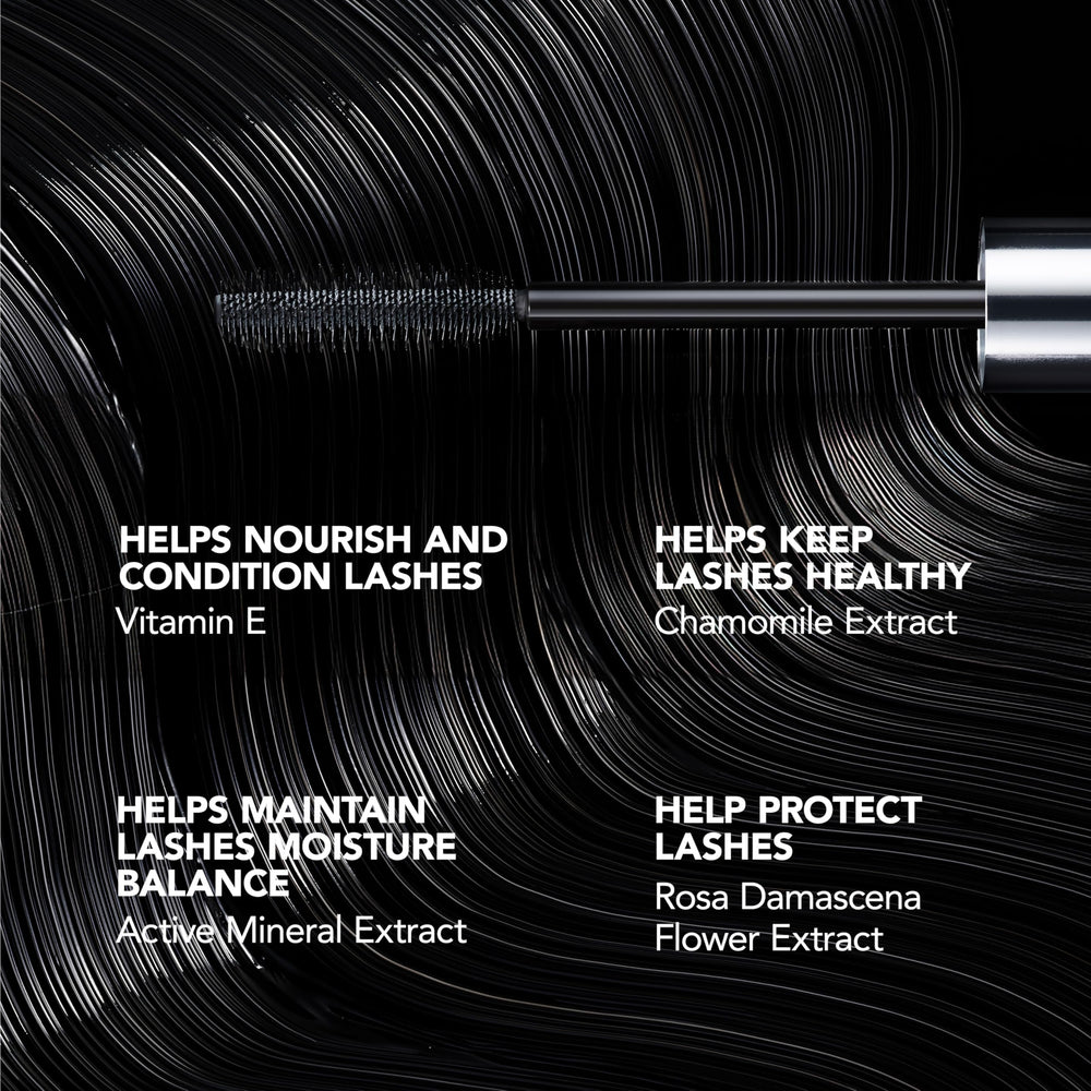 BUXOM Lash Volumizing Mascara lashes-before-after demonstrates lift and density