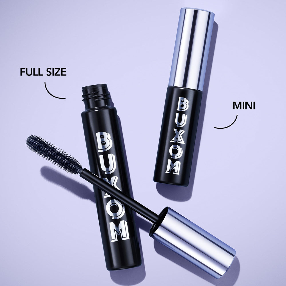 BUXOM travel size mascara packaging ideal for on-the-go volume.