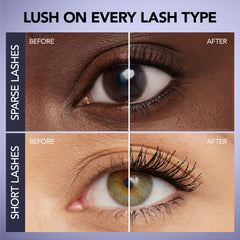BUXOM Lash Volumizing Mascara wand closeup reveals precision brush for instant volume