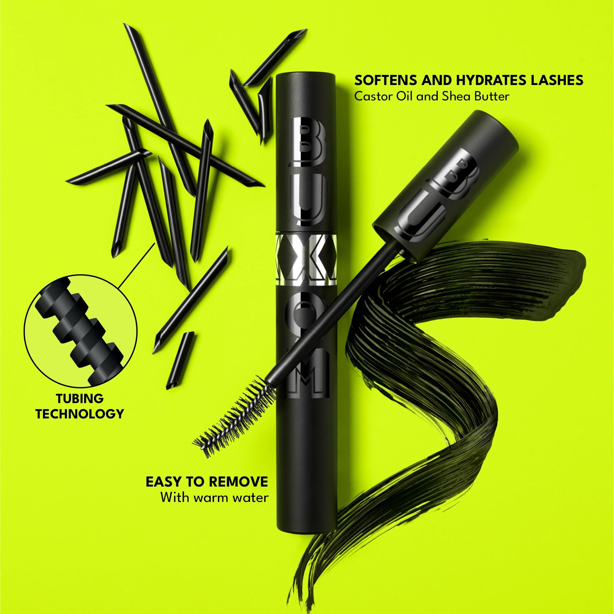 BUXOM Lash Xtension Lift Mascara smear-proof formula stays put with long-lasting curl.