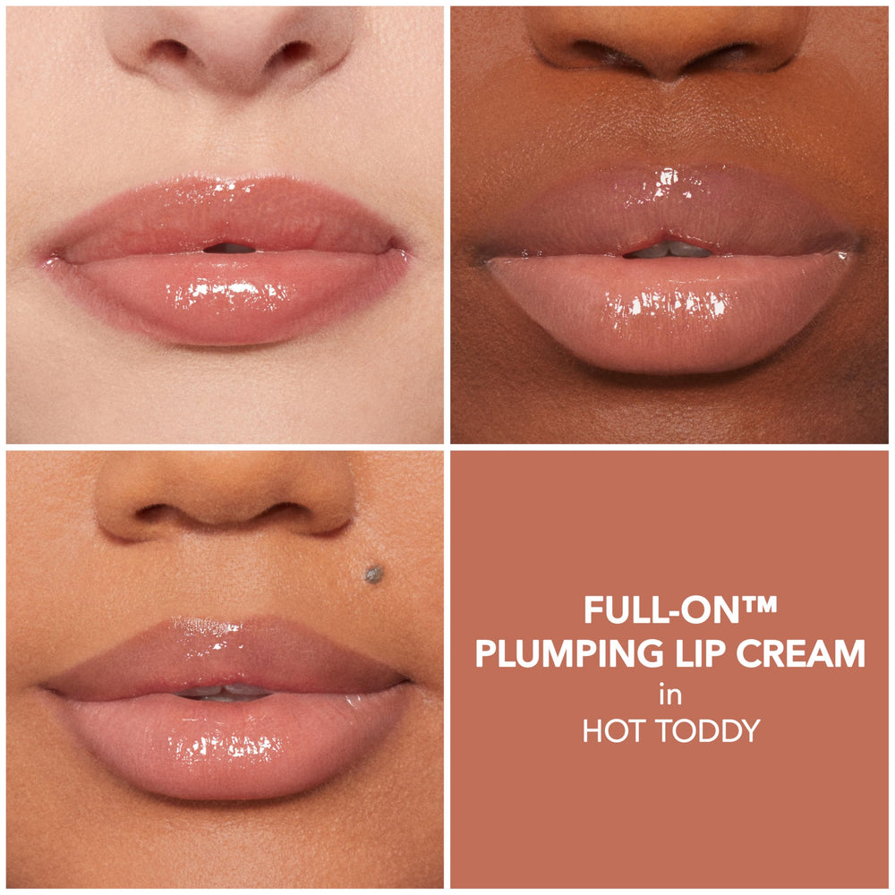 Close-up highlighting the peptide complex for plumper-looking lips.