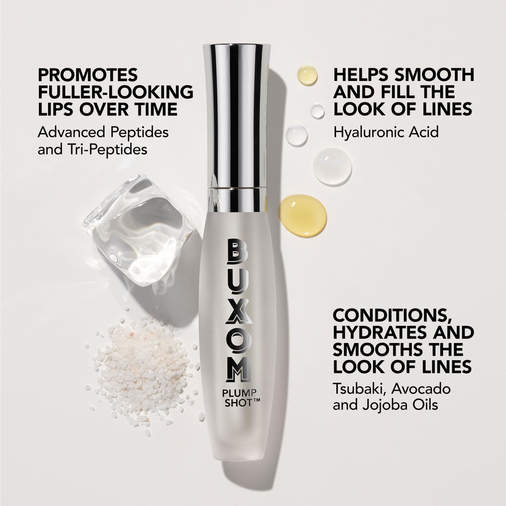 Buxom Plump Shot cooling sensation depicted in imagery.
