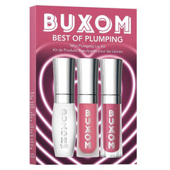 Buxom Plump Shot peptides lip serum bottle closeup showing cooling, hydrating plumpness.