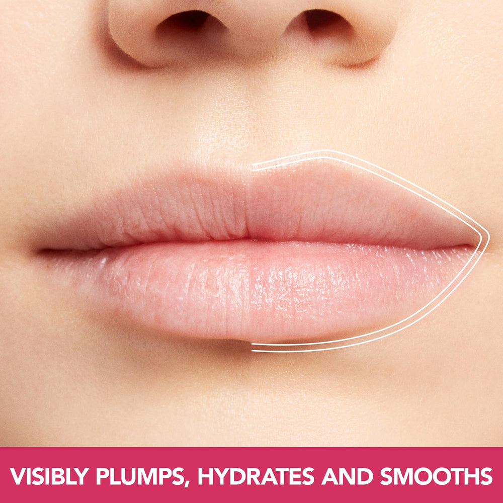 BUXOM Power-Full Lip Butter application on lips demonstrates instant plump with shine