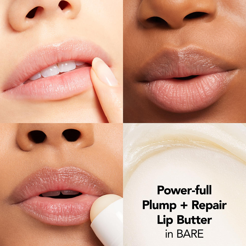 BUXOM Power-Full Lip Butter clear-shine on lips highlights natural sheen
