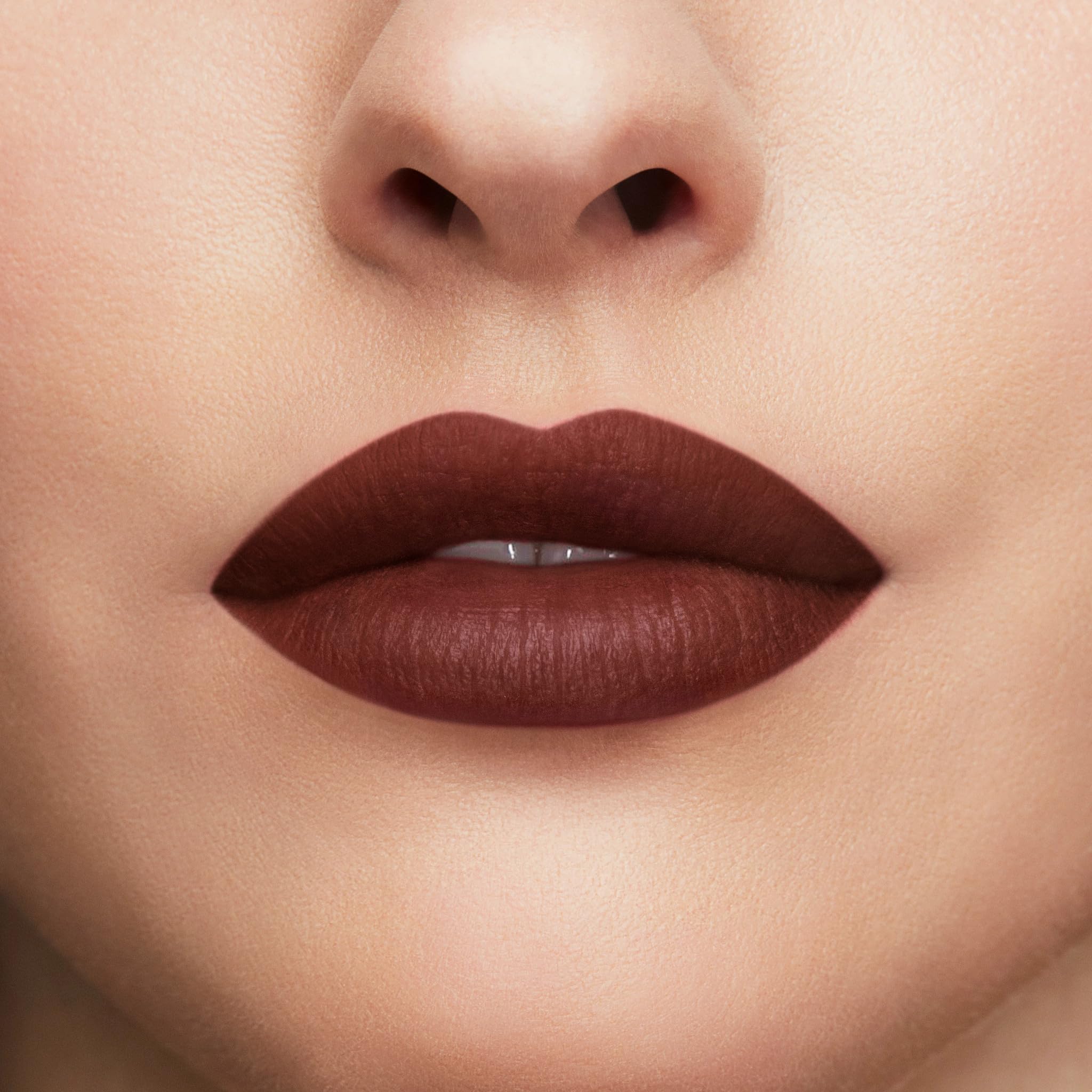 buxom power line lip liner creamy chocolate packaging highlights cruelty-free status.