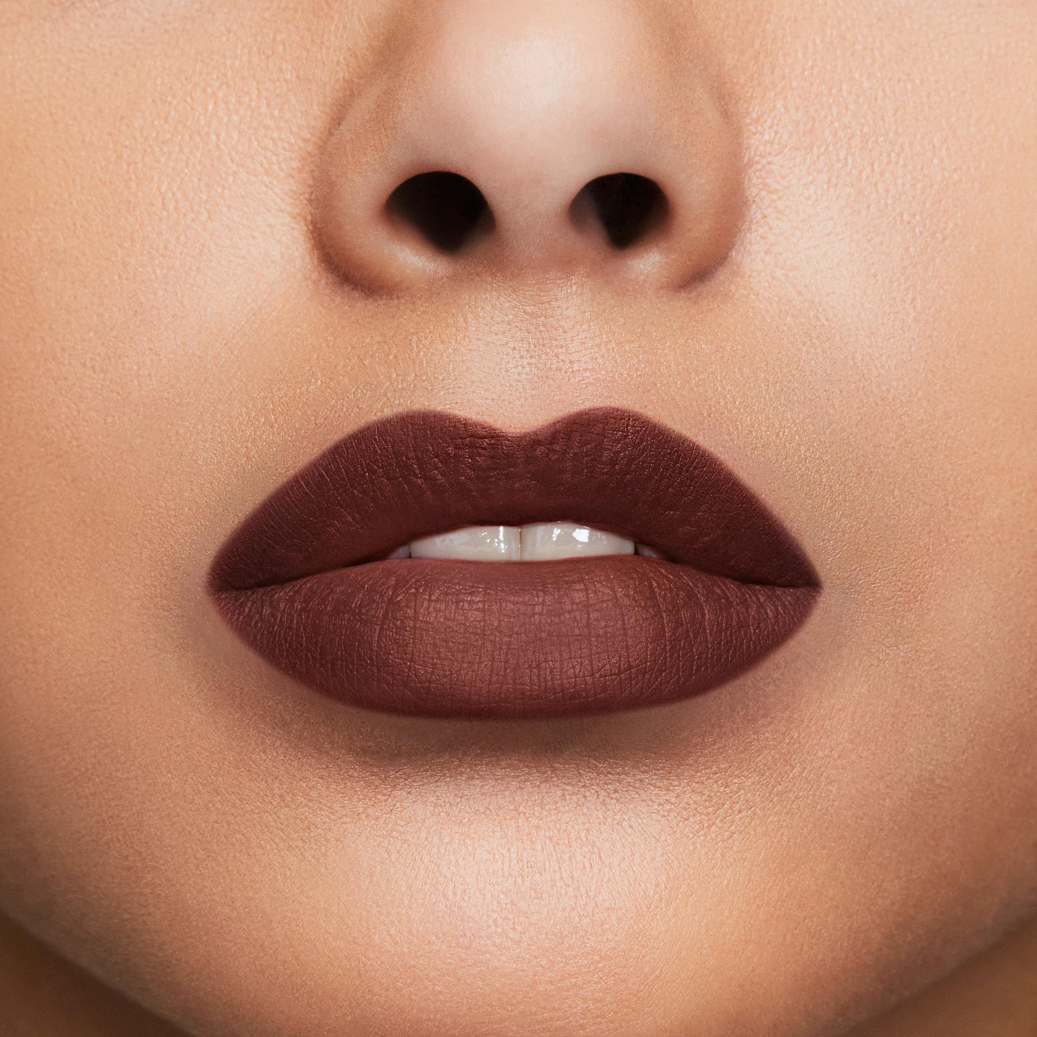 buxom power line lip liner creamy chocolate swatch reveals rich matte pigment.