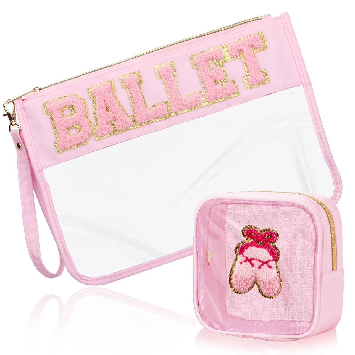 BuyCard ballet-pattern makeup bag set for travel organization