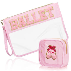 BuyCard ballet-pattern makeup bag set for travel organization