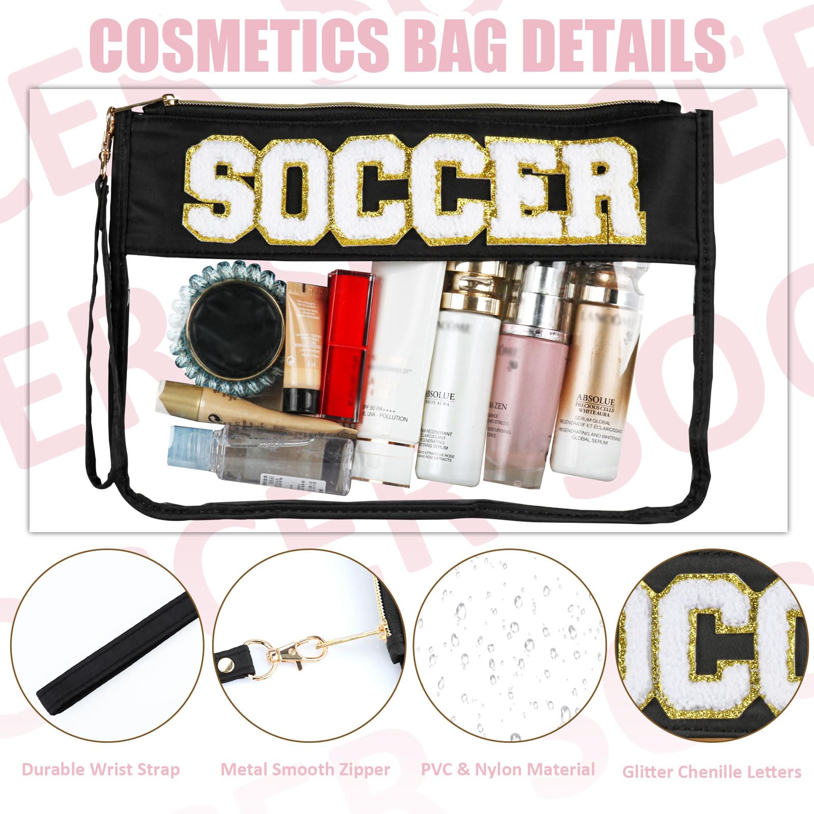 BuyCard black cosmetic bag complements gym and travel routines
